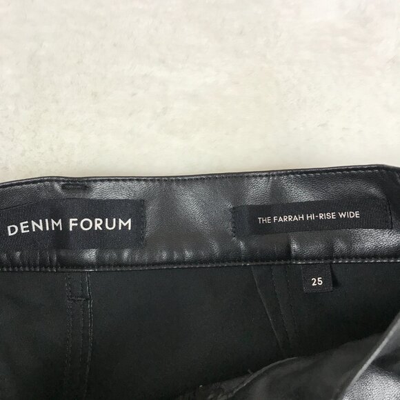 Denim Forum Aritzia The Farrah Faux Leather Pants 25 - Picture 3 of 12